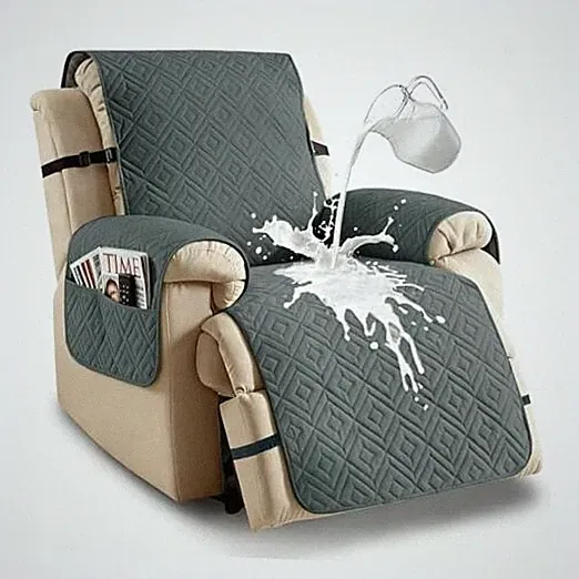 100% Waterproof Recliner Cover, Non Slip Recliner Chair Cover with Elastic