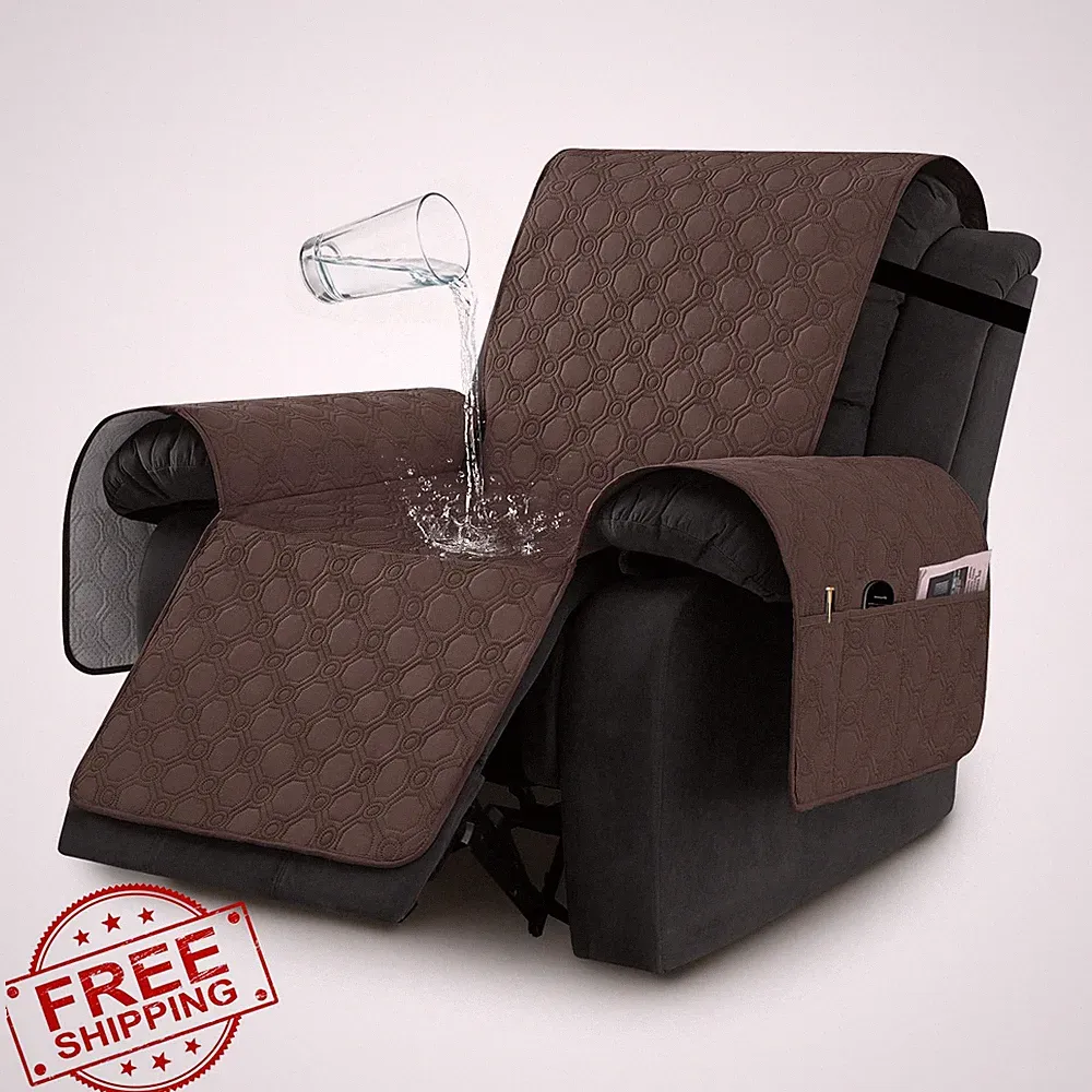 H.VERSAILTEX Waterproof Recliner Cover Brown 28 Inch Dog Protector