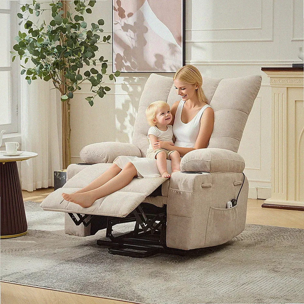Oversized Power Lift Recliner Electric Massage Heat Chair Assist Stand Reclining